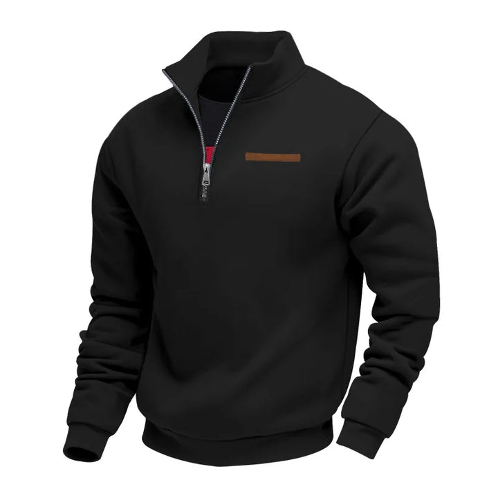 Men's Sweatshirt | Sweatshirt with a Zipper at the Neck