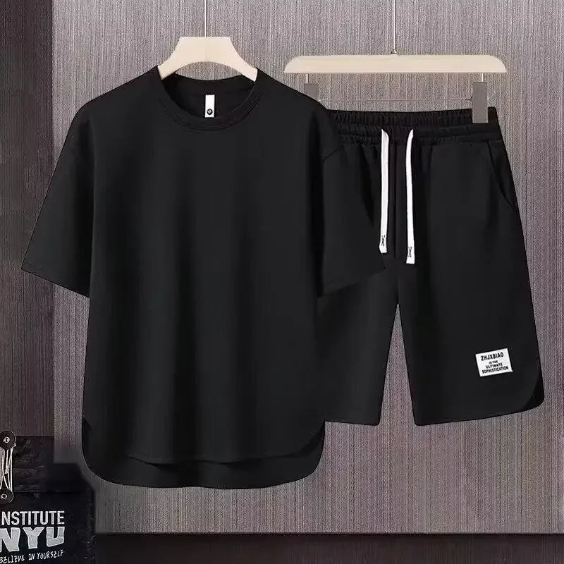 Men’s Casual Two-Piece T-Shirt & Shorts Set