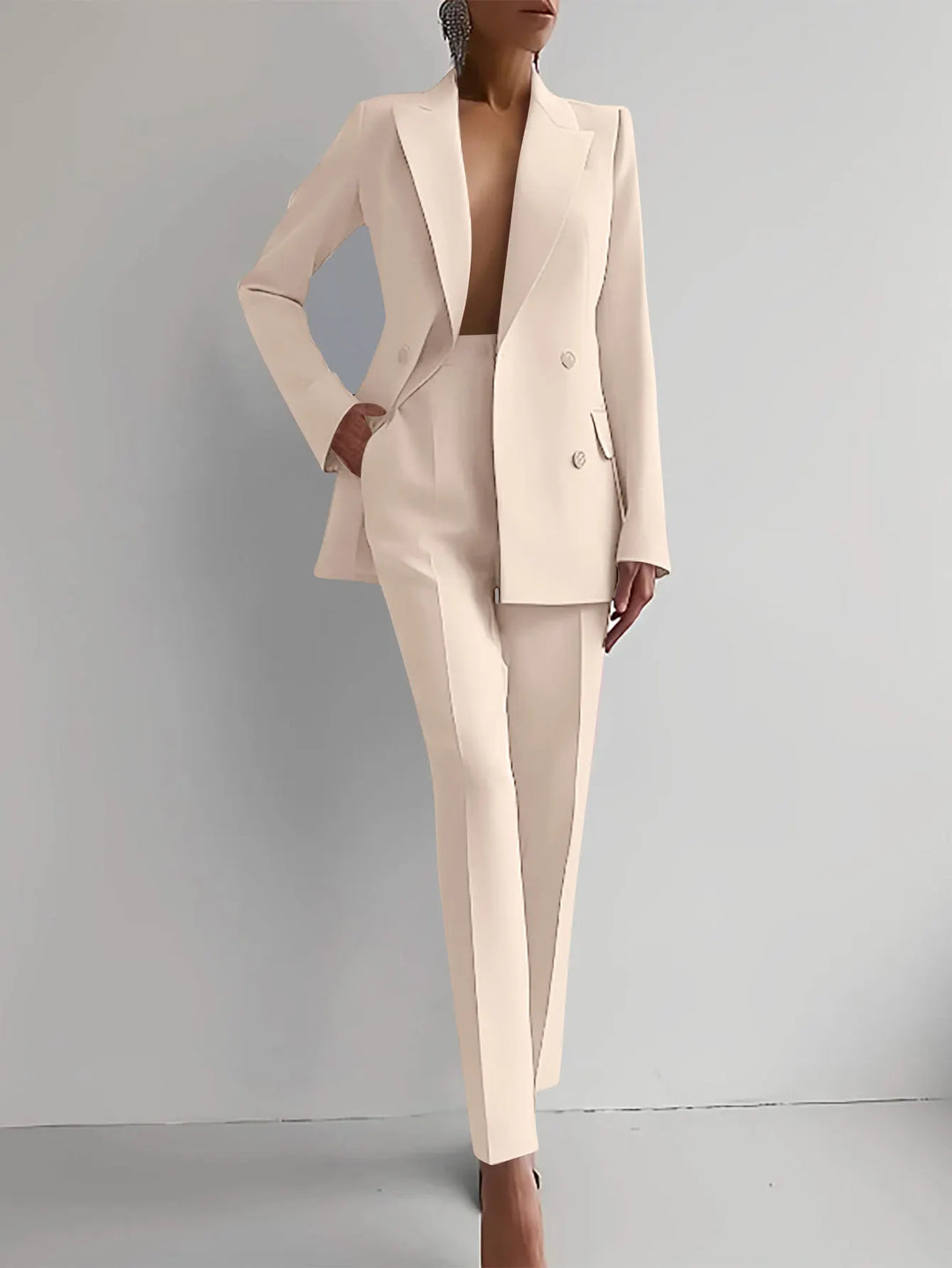 Women’s Elegant Two-Piece Blazer Suit Set