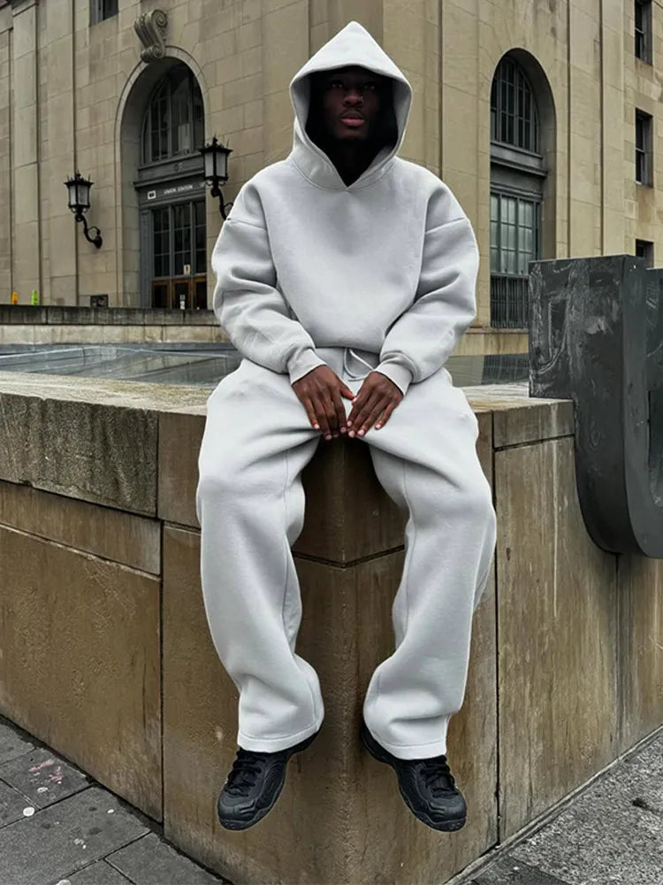 Unisex Complete Sports Outfit with Oversized Hood and Sweatpants
