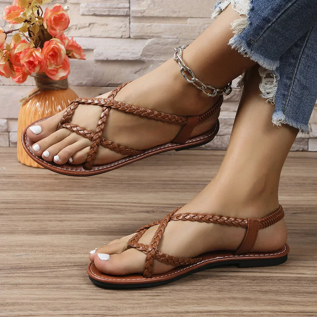 Women’s Braided Strap Flat Sandals