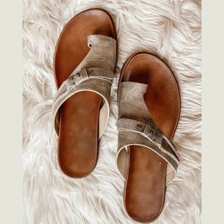 Women’s Casual Toe Loop Flat Sandals