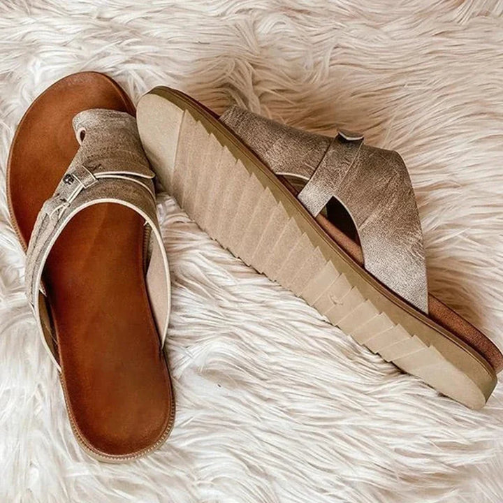 Women’s Casual Toe Loop Flat Sandals