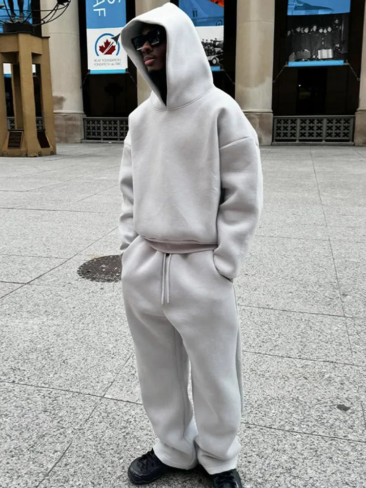 Unisex Complete Sports Outfit with Oversized Hood and Sweatpants