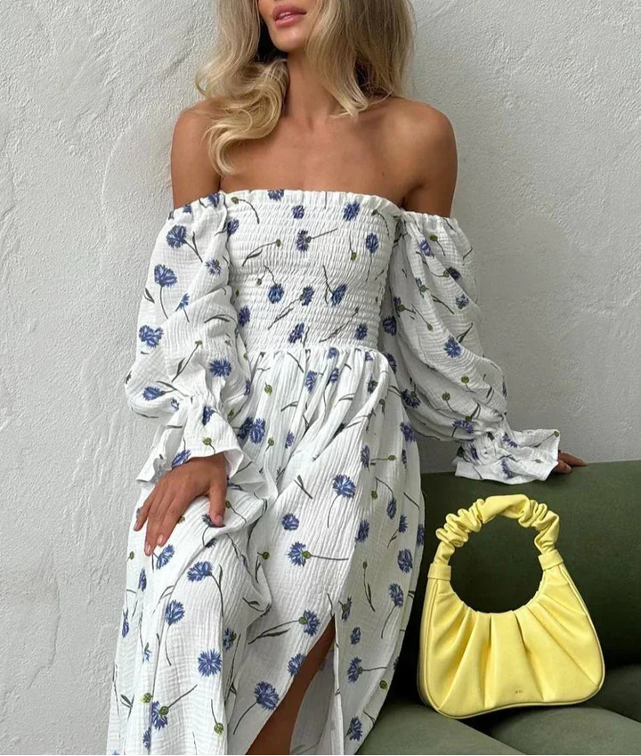 Women’s Off-Shoulder Floral Maxi Dress