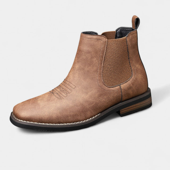 Men's Chelsea Boots with Elastic Side and Neat Finish