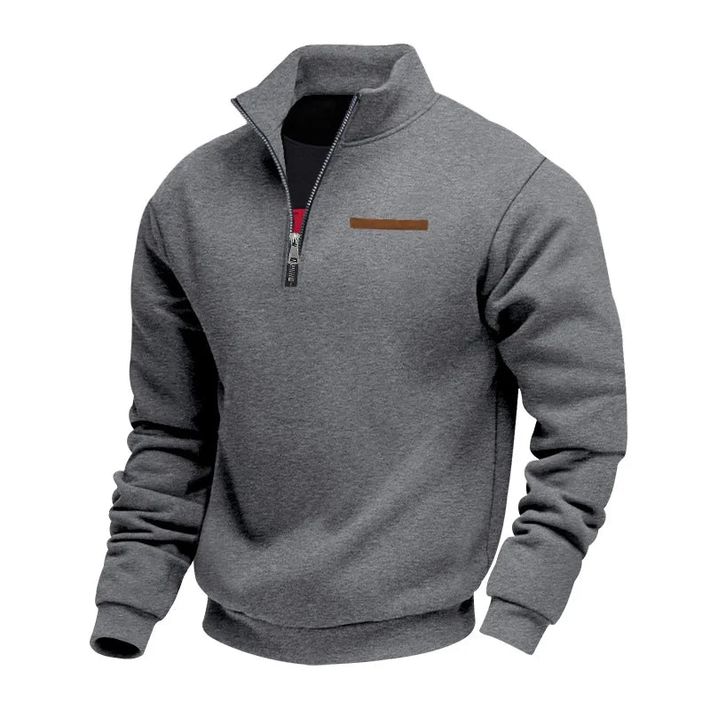 Men's Sweatshirt | Sweatshirt with a Zipper at the Neck