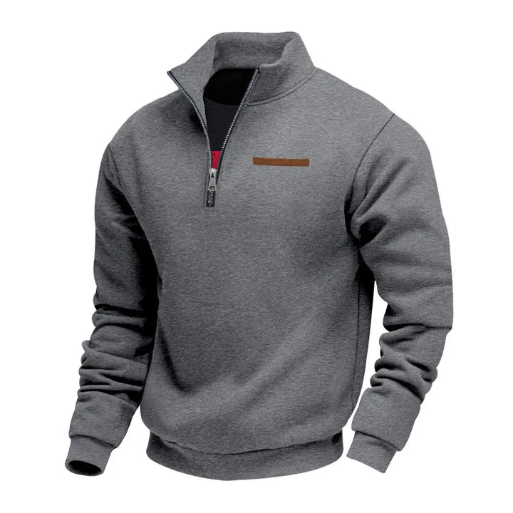 Men's Sweatshirt | Sweatshirt with a Zipper at the Neck