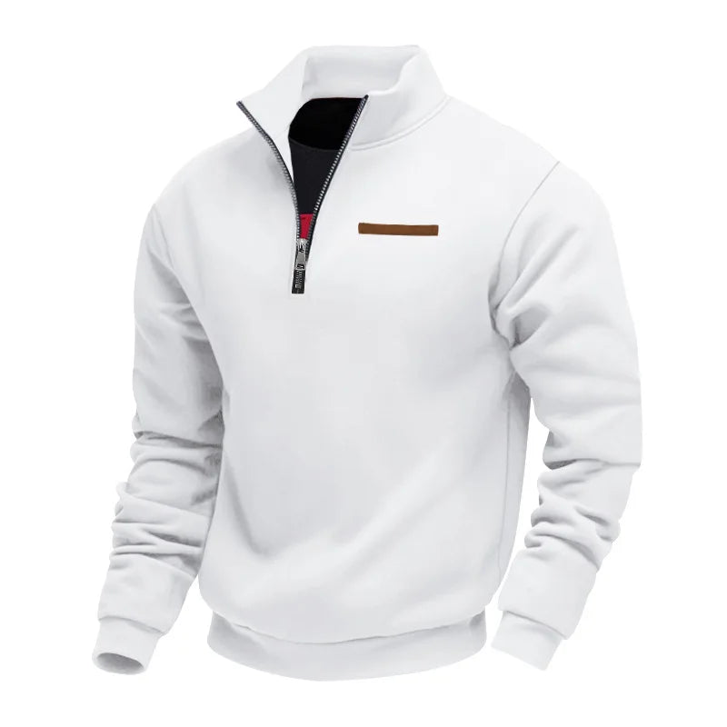 Men's Sweatshirt | Sweatshirt with a Zipper at the Neck