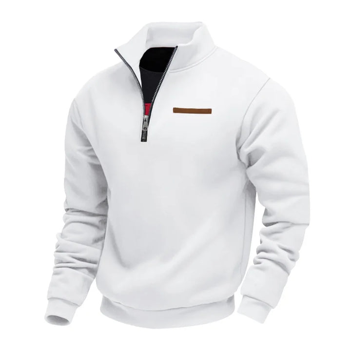 Men's Sweatshirt | Sweatshirt with a Zipper at the Neck