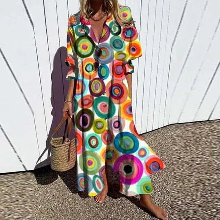 Stella | Women’s Boho Floral Long Sleeve Maxi Dress