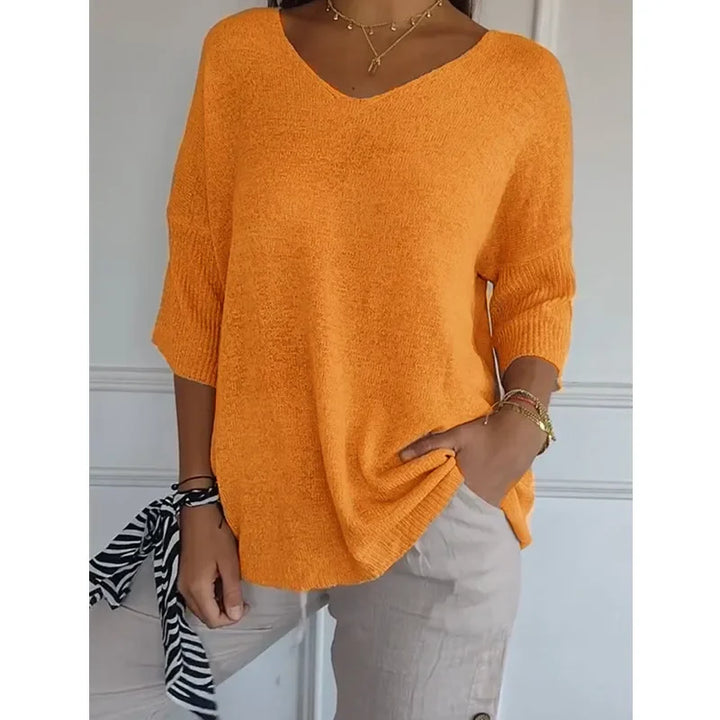 Women’s Casual V-Neck Knit Top