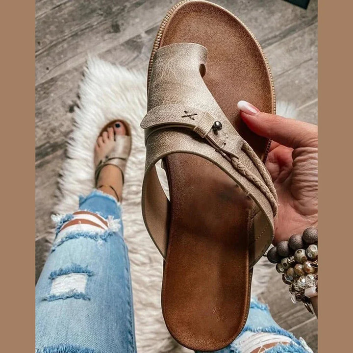 Women’s Casual Toe Loop Flat Sandals