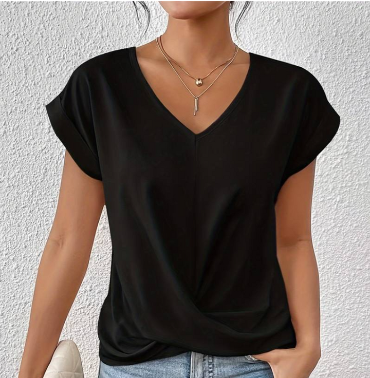 Women’s Casual V-Neck Short Sleeve Top