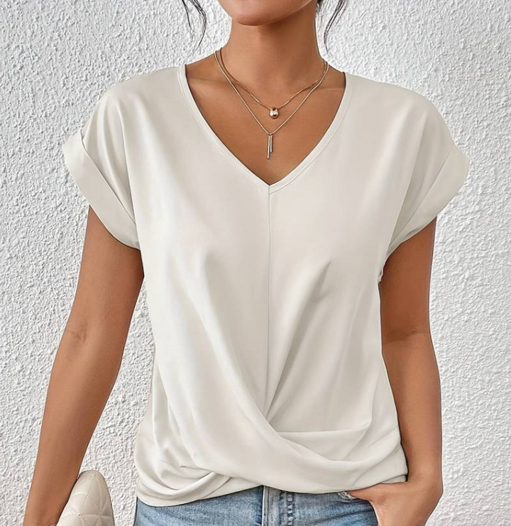Women’s Casual V-Neck Short Sleeve Top