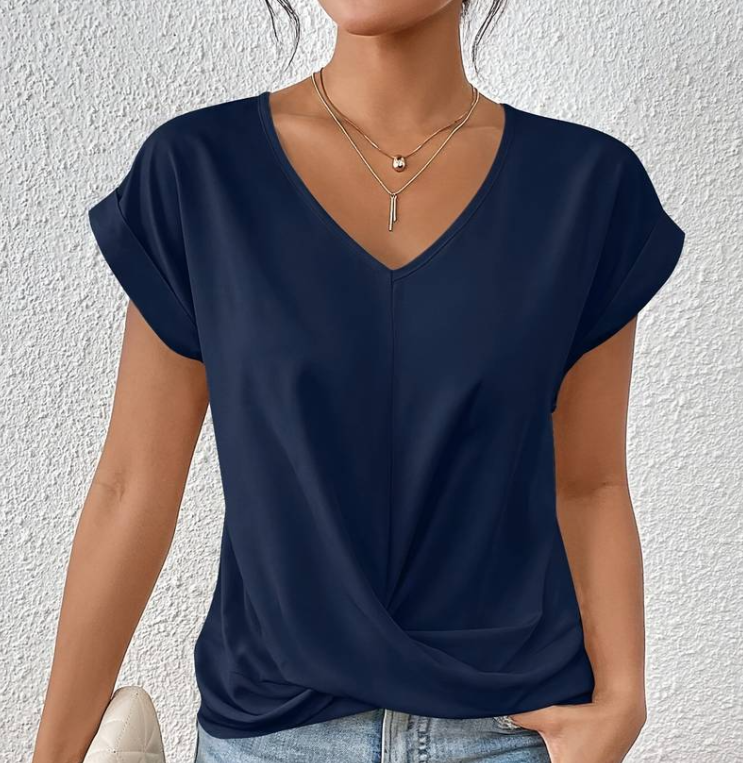 Women’s Casual V-Neck Short Sleeve Top