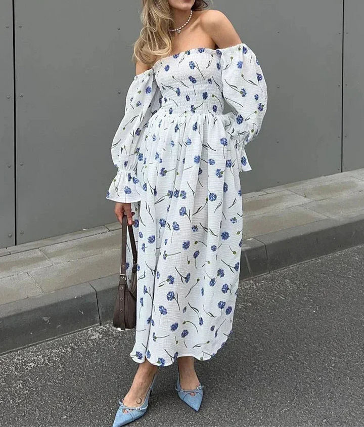 Women’s Off-Shoulder Floral Maxi Dress