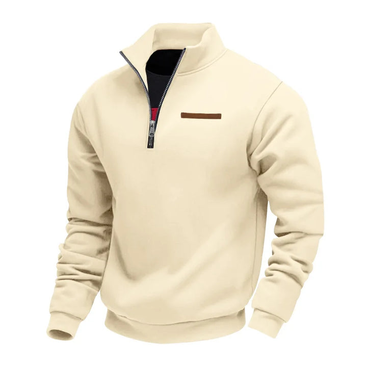 Men's Sweatshirt | Sweatshirt with a Zipper at the Neck