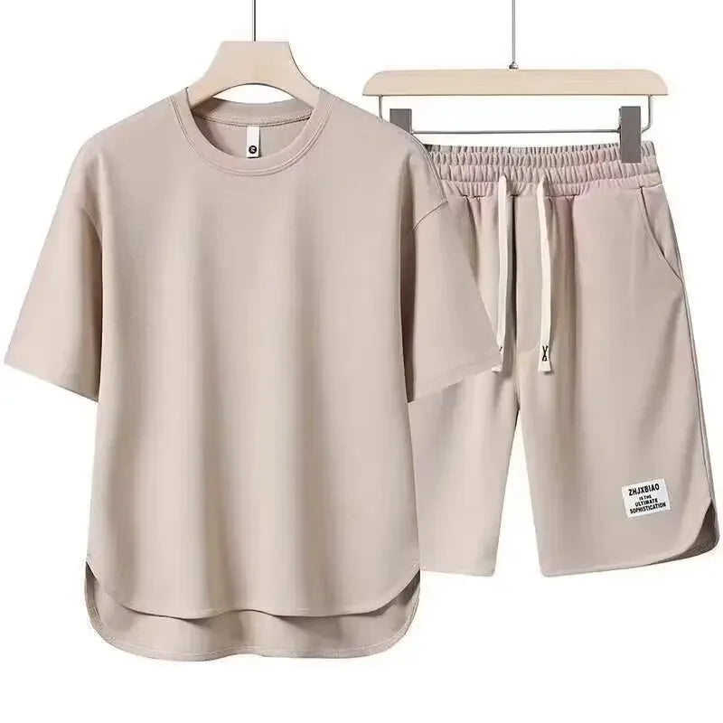 Men’s Casual Two-Piece T-Shirt & Shorts Set