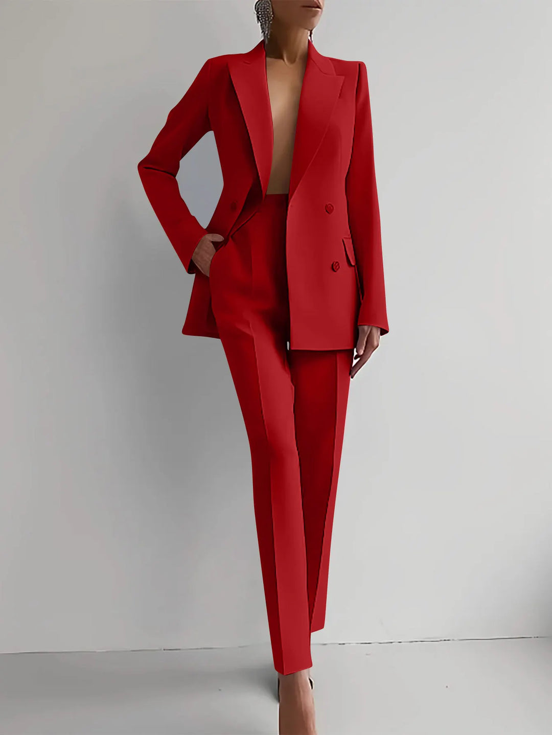 Women’s Elegant Two-Piece Blazer Suit Set