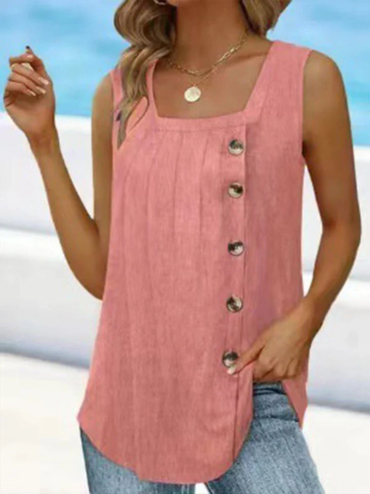 Acke | Casual Tank Top with Buttons