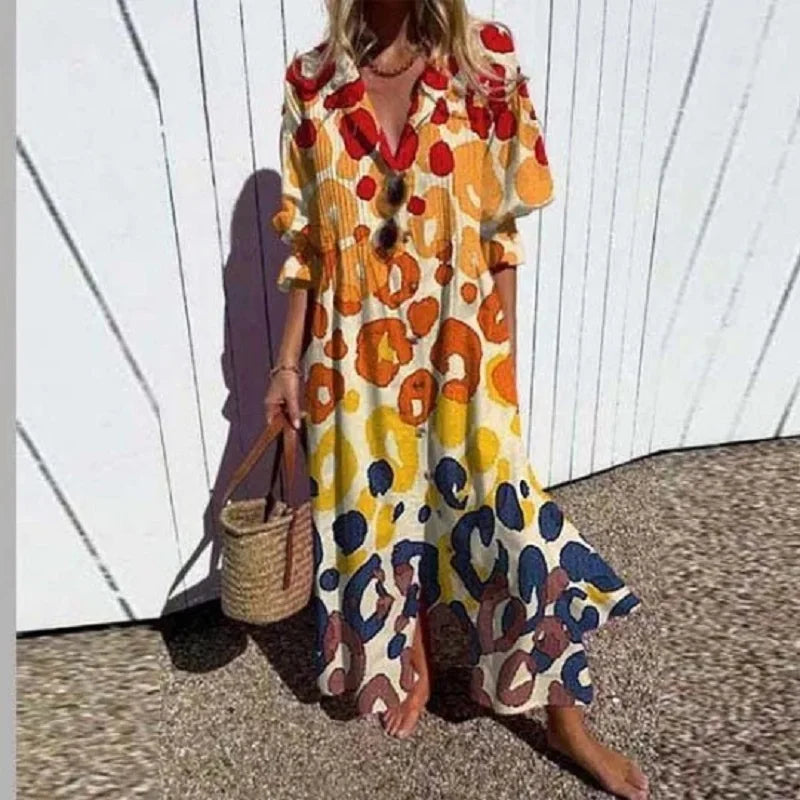 Stella | Women’s Boho Floral Long Sleeve Maxi Dress