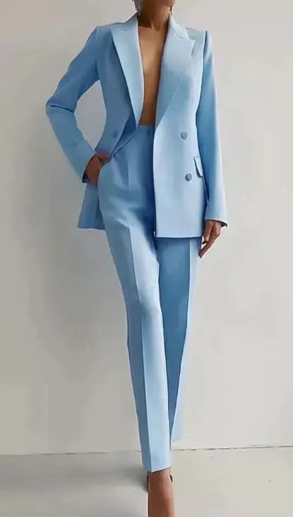 Women’s Elegant Two-Piece Blazer Suit Set
