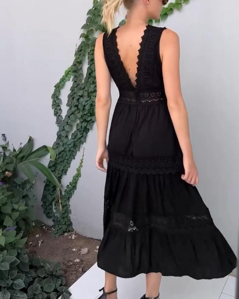 Daniela | Elegant Lace Tank Dress with V-Neck