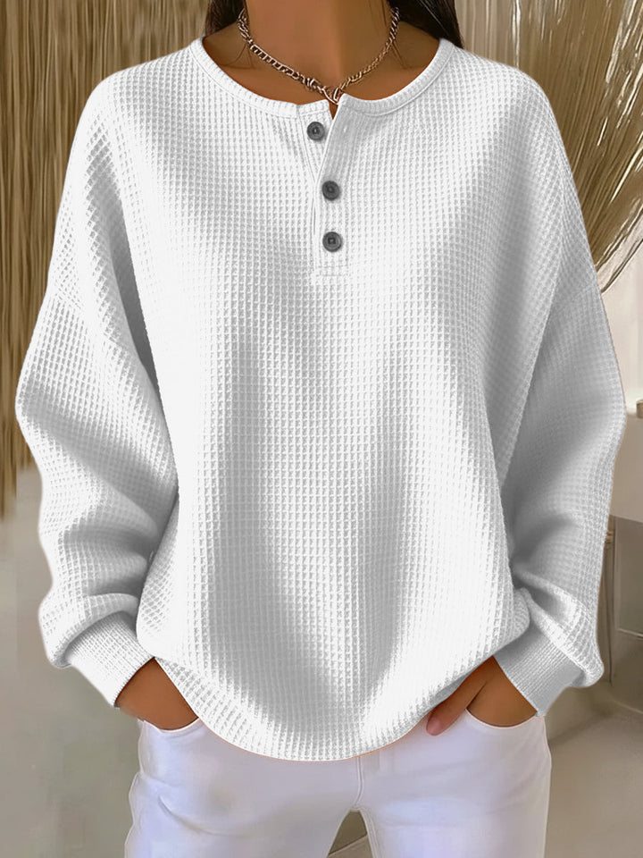 Women's Blouse | Long Sleeve with Buttons and Texture