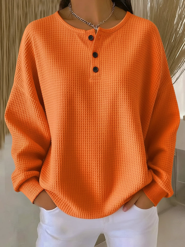 Women's Blouse | Long Sleeve with Buttons and Texture