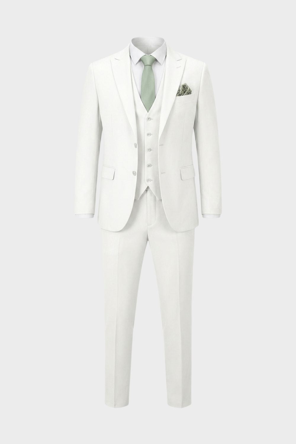 Men's Suits – Three-Piece Single-Button Suit with Vest and Slim Silhouette for Weddings & Formal Ceremonies
