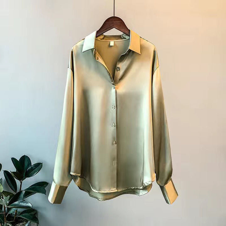 Women’s Elegant Lightweight Button-Up Blouse