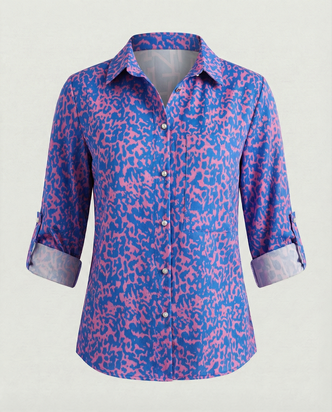 Women’s Casual Printed Button-Up Shirt