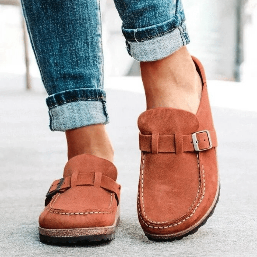 Women’s Casual Buckle Strap Slip-On Loafers
