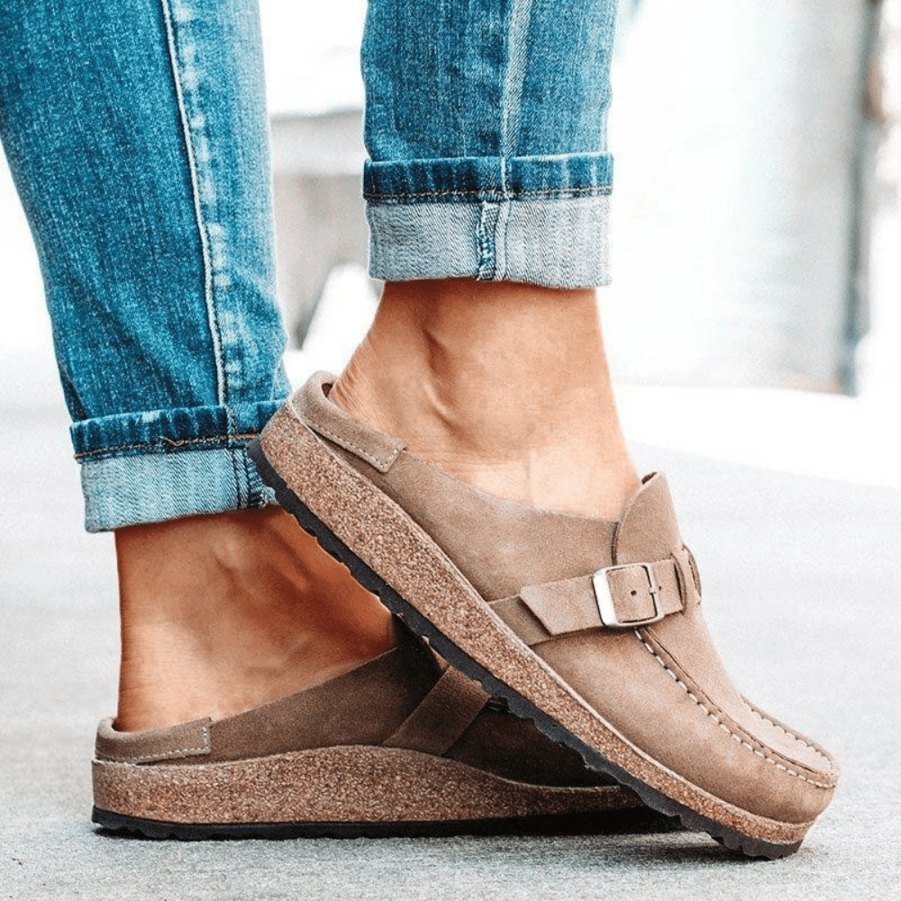 Women’s Casual Buckle Strap Slip-On Loafers
