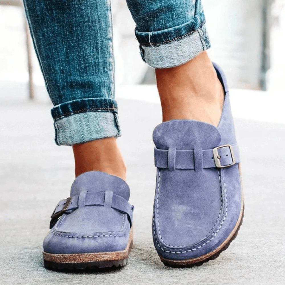 Women’s Casual Buckle Strap Slip-On Loafers