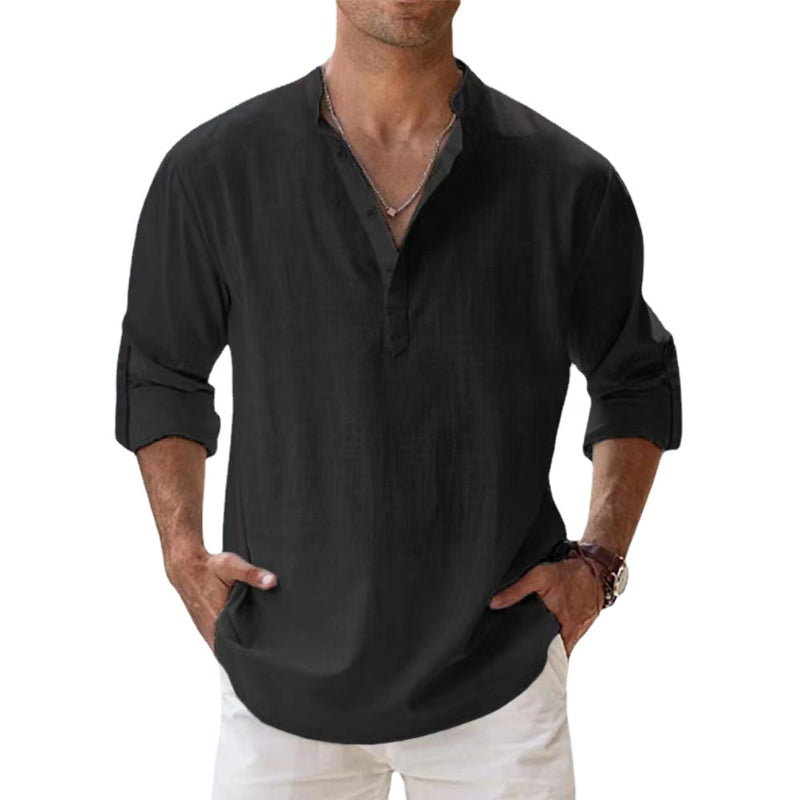 Men’s Lightweight Henley Long Sleeve Casual Shirt