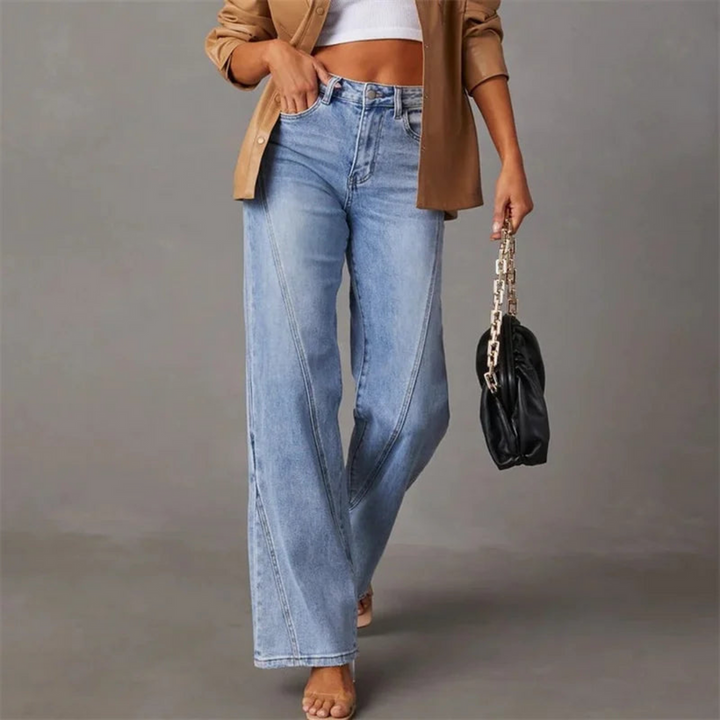 Wide-Leg High-Waisted Jeans – Modern Denim in Vintage Style