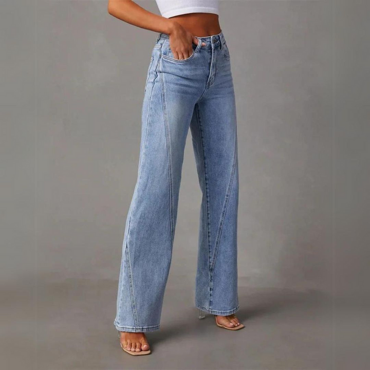 Wide-Leg High-Waisted Jeans – Modern Denim in Vintage Style