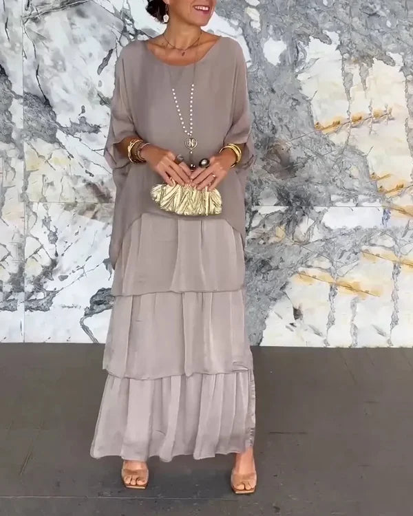 Women’s Elegant Layered Maxi Dress