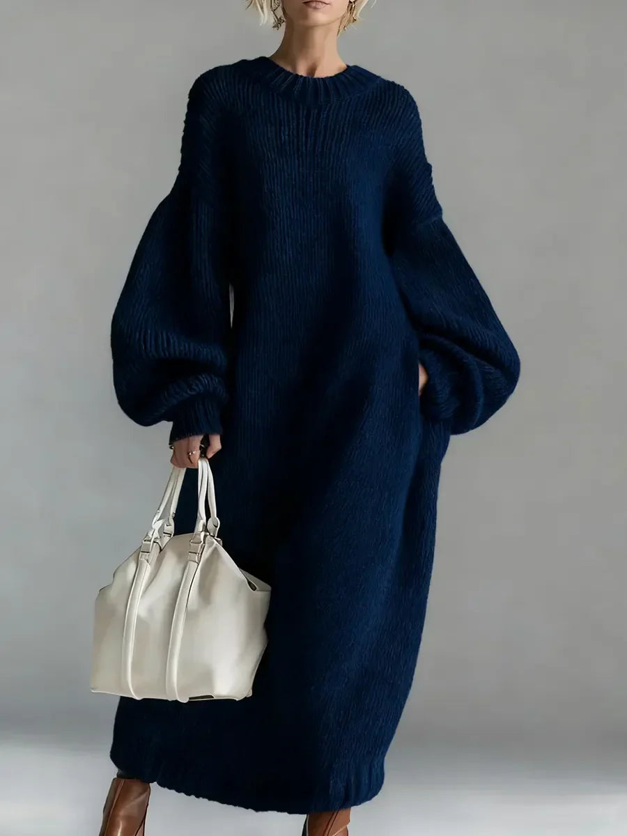Knit Dress with Long Sleeves