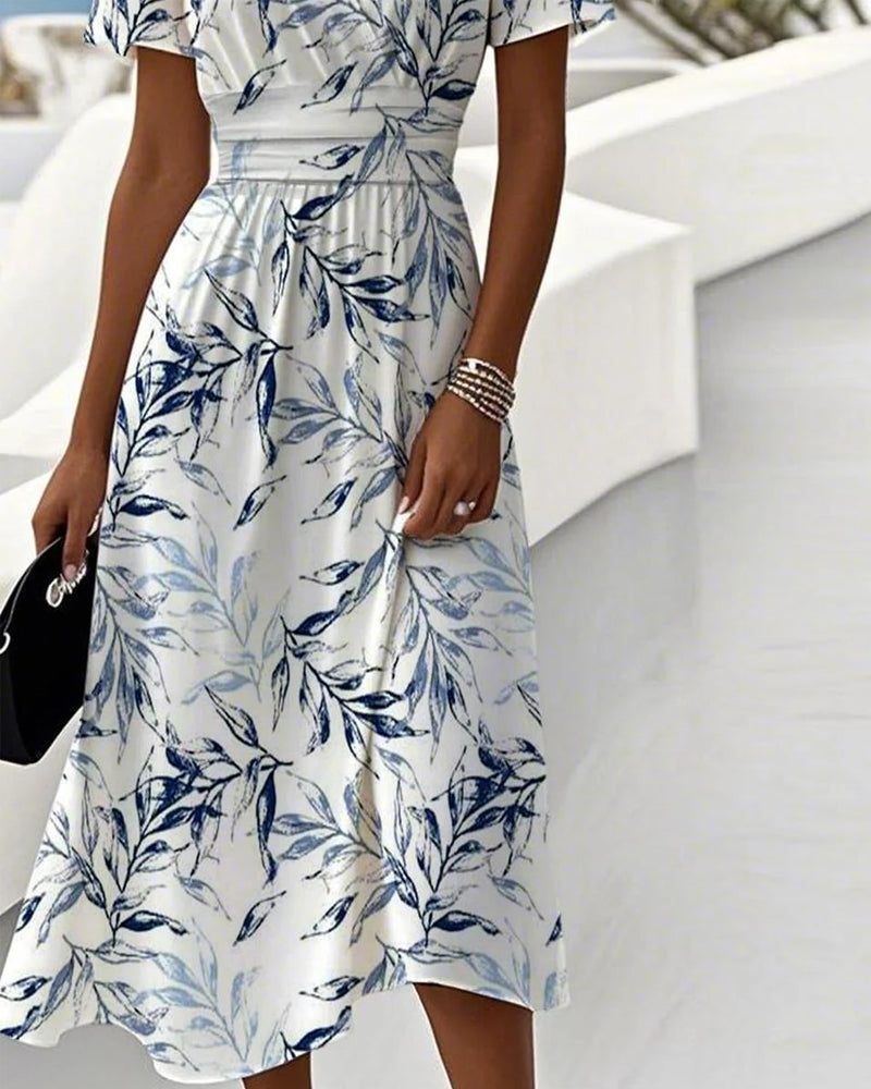 Lanni | Elegant Dress with Botanical Print