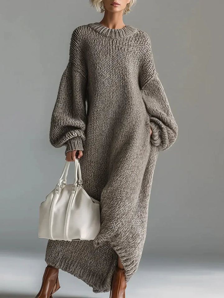 Knit Dress with Long Sleeves