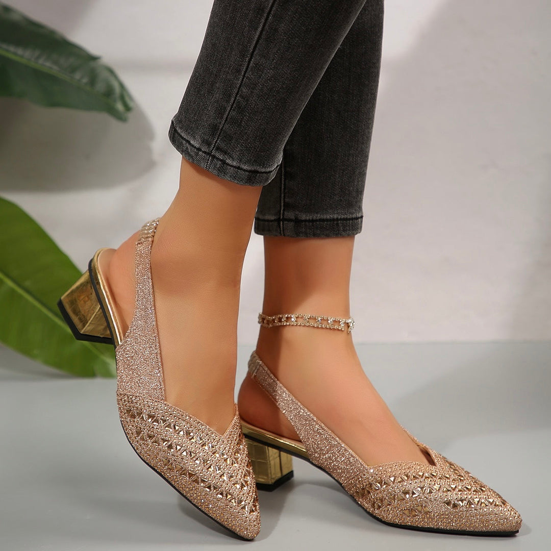 Jaina | Glamorous High Heels with Sparkling Crystal Details