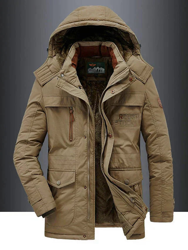 Men's Jacket | Insulated Jacket with Hood and Numerous Pockets