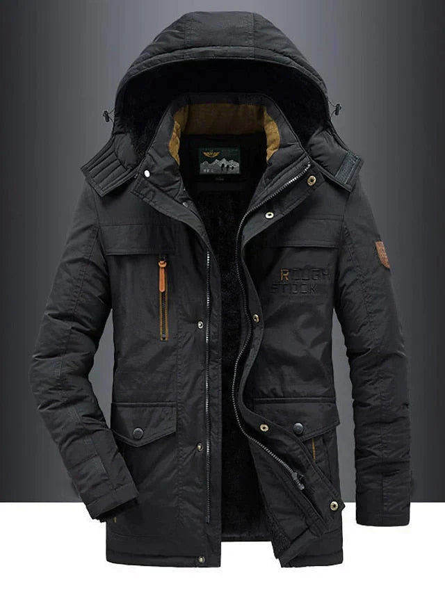Men's Jacket | Insulated Jacket with Hood and Numerous Pockets