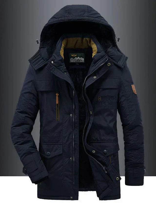 Men's Jacket | Insulated Jacket with Hood and Numerous Pockets