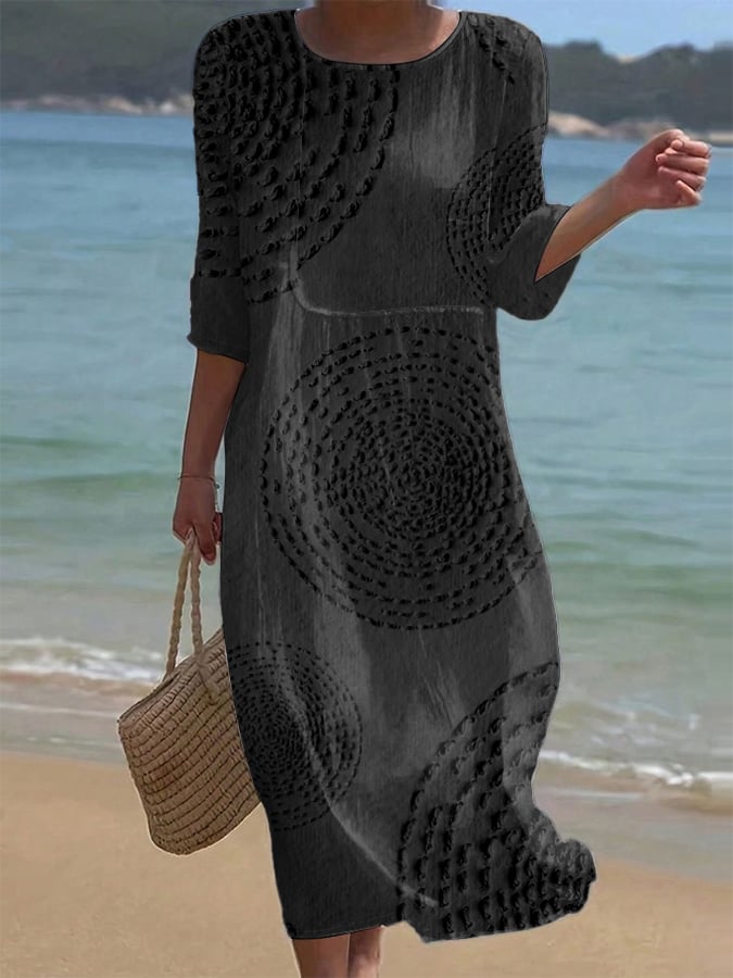 Daphne | Stylish Casual Dress in Simple Solid Color Design