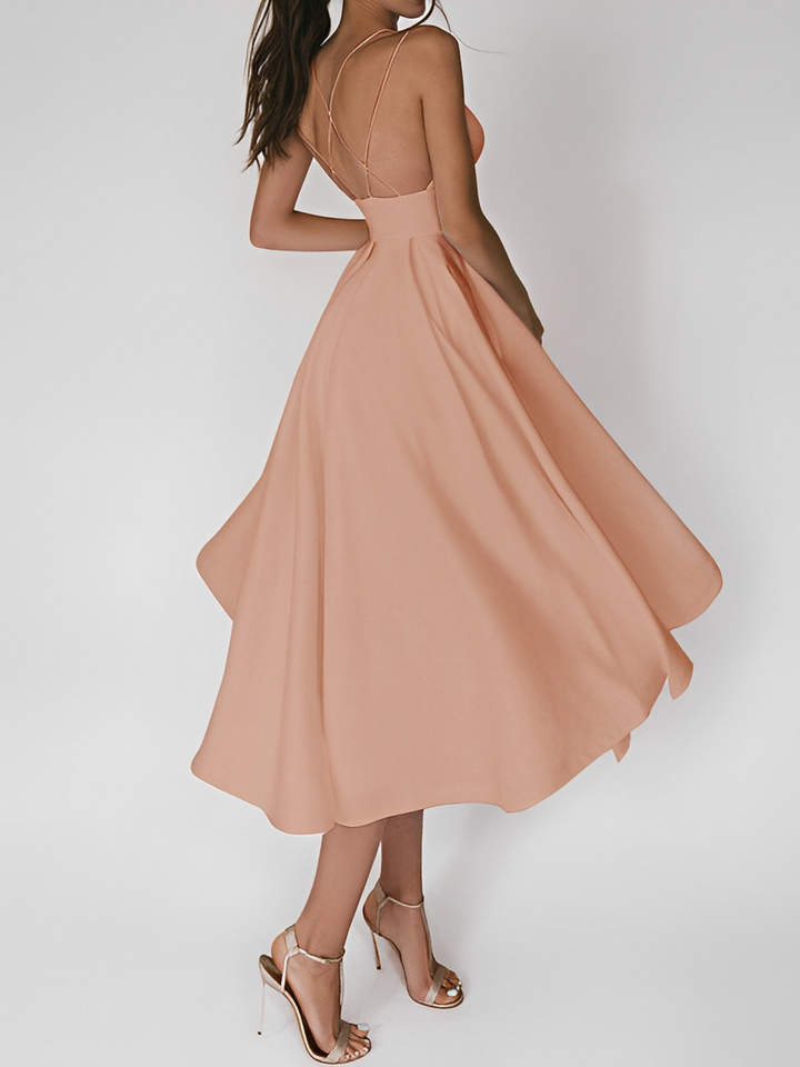 Women’s Elegant Strappy Back Midi Dress