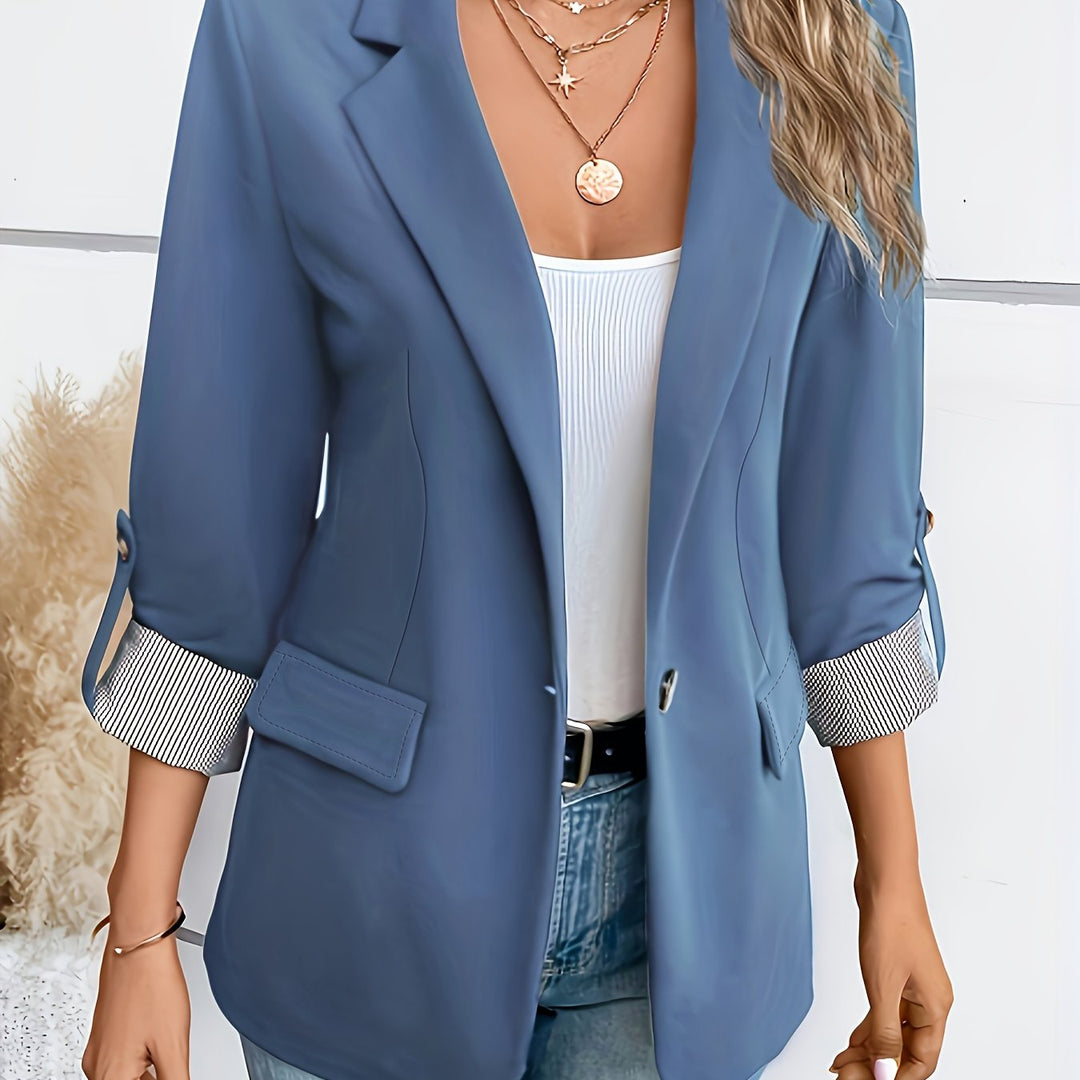 Women’s Casual Roll-Sleeve Blazer